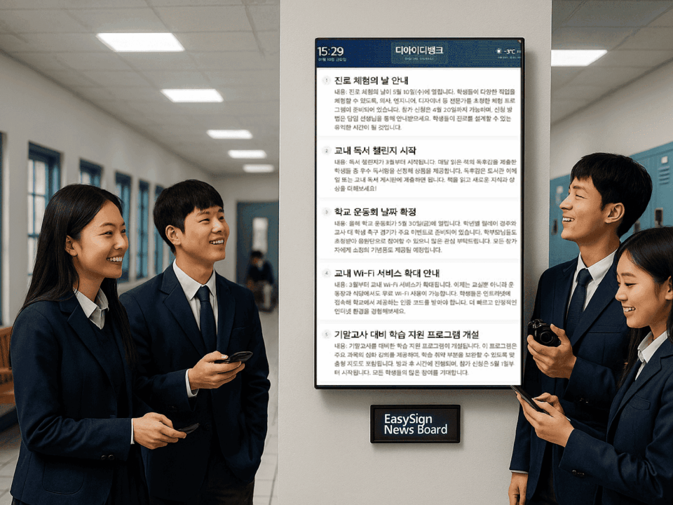 뉴스사이니지 솔루션 | 문자정보 |EasySign News Solution 6 easy sign news1 1