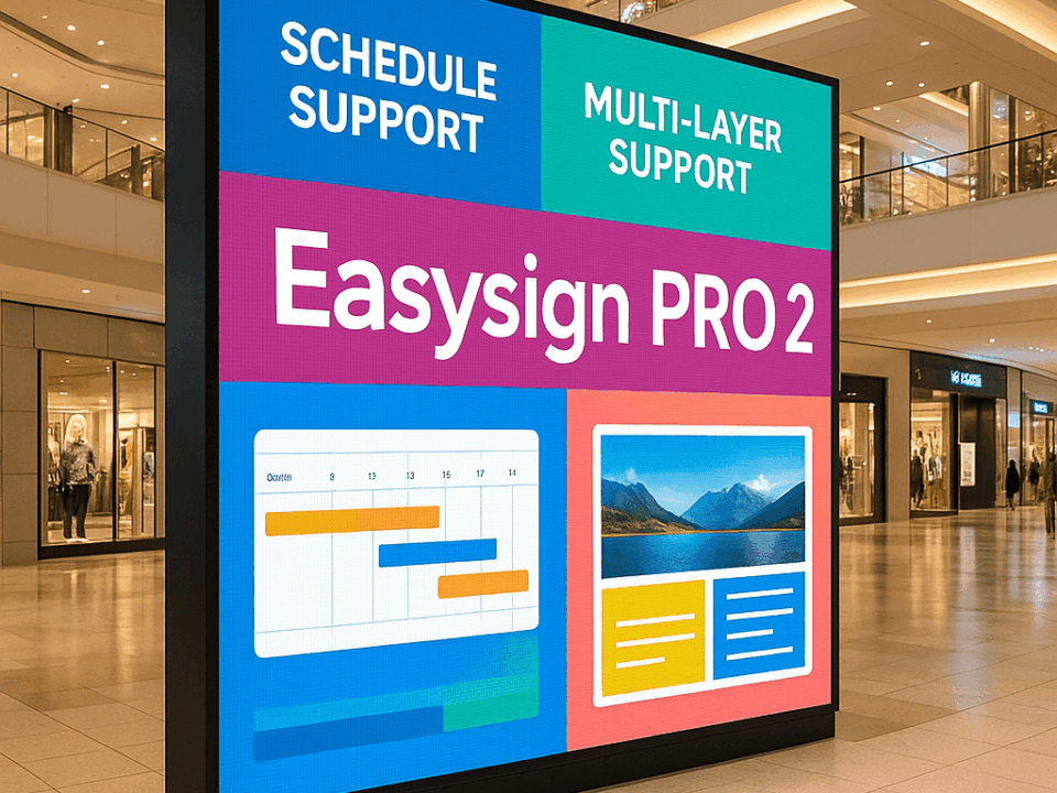 디지털 사이니지 솔루션 | LED전광판 지원 | 전문가용 | EasySign PRO 2 Signage Solution 2 easysign pro2